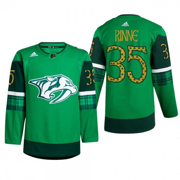 Pekka Rinne Nashville Predators St. Patricks Day Jersey Green #35 Warm-Up
