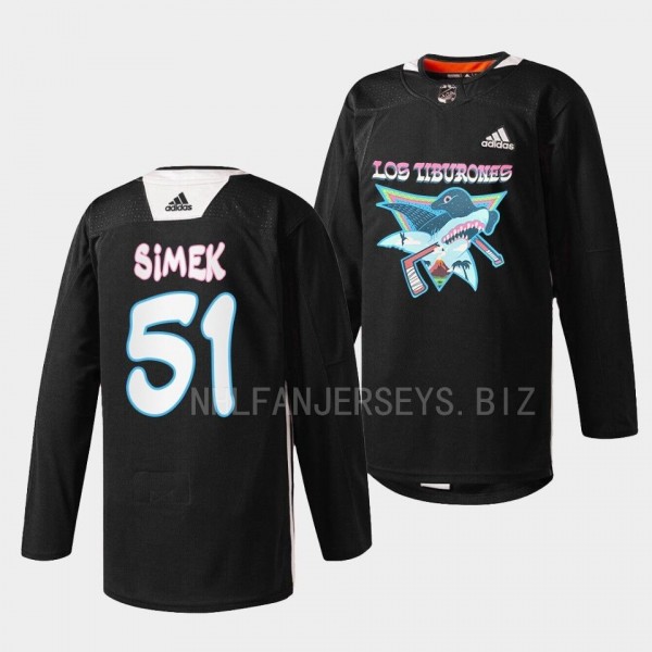 San Jose Sharks 2022 Los Tiburones Radim Simek #51...