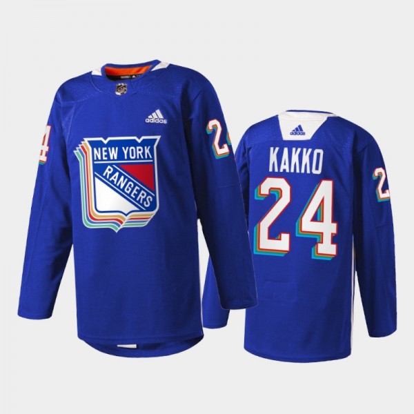 New York Rangers Kaapo Kakko #24 Pride Night Jerse...