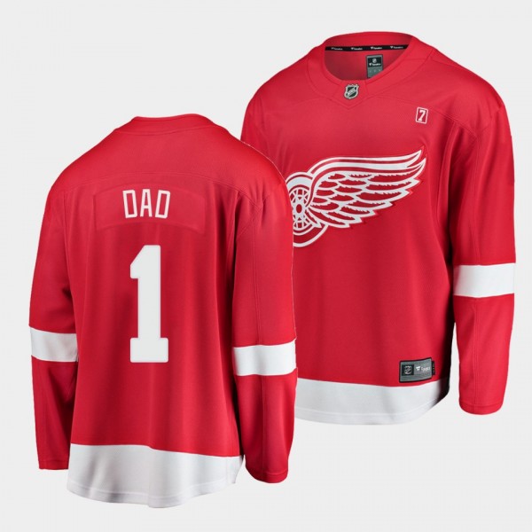 Greatest Dad Detroit Red Wings Red Jersey 2022 Fat...