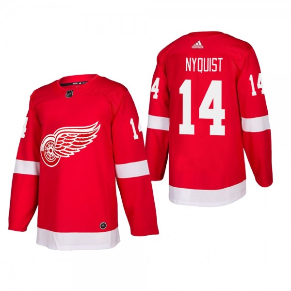 Men's Detroit Red Wings Gustav Nyquist #14 Home Re...