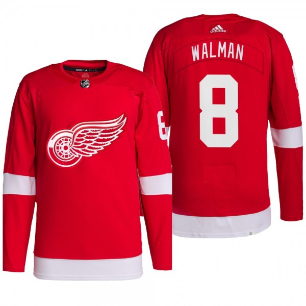 2022 Home Red Wings Jake Walman Home Red Jersey
