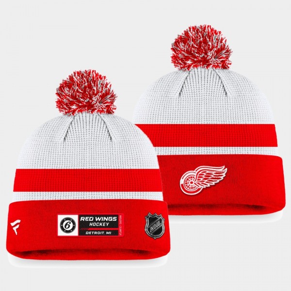 Authentic Pro Draft Detroit Red Wings White Red Cu...