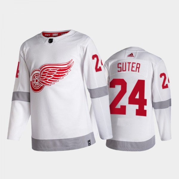 Detroit Red Wings Pius Suter #24 2021 Reverse Retr...