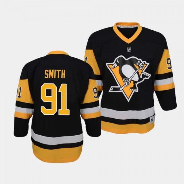 Pittsburgh Penguins #91 Reilly Smith Home Breakaway Player Black Youth Jersey