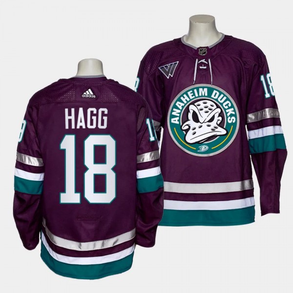 Anaheim Ducks Authentic Pro Robert Hagg #18 Navy J...