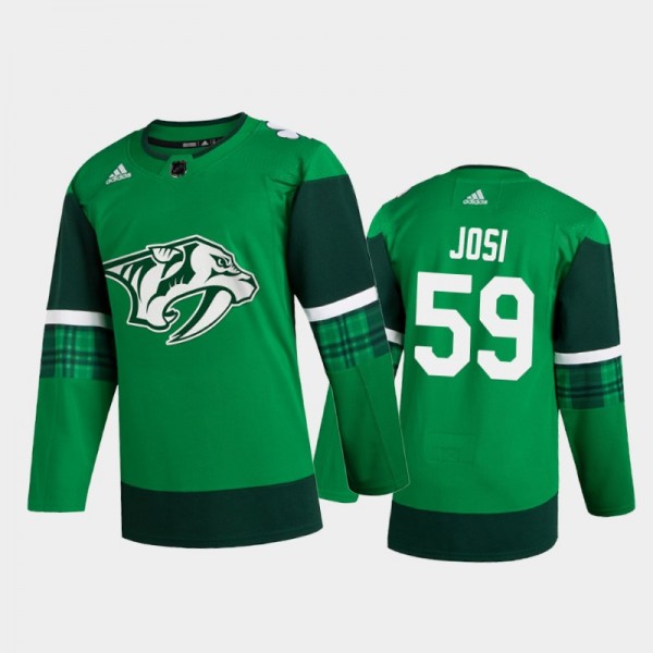 Nashville Predators Roman Josi #59 2020 St. Patrick's Day Authentic Player Jersey Green