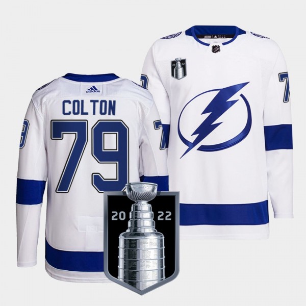 Tampa Bay Lightning 2022 Eastern Conference Champs Ross Colton #79 White Jersey Primegreen