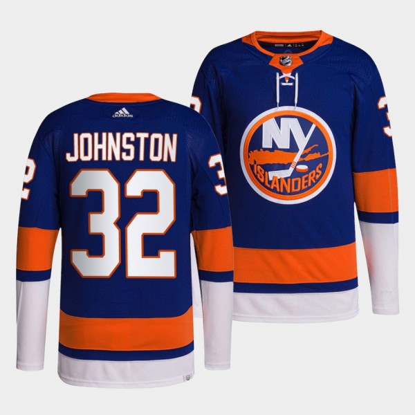 New York Islanders 2022 Home Ross Johnston #32 Roy...