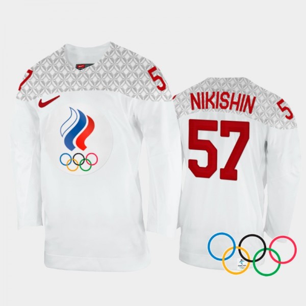 Alexander Nikishin Russia Hockey White Away Jersey...