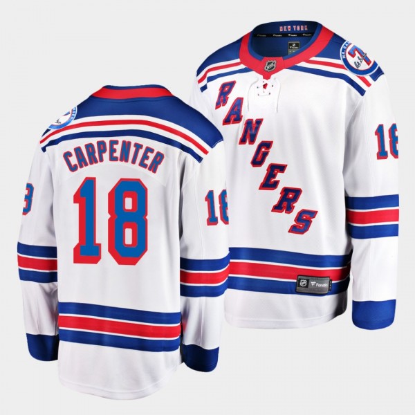 Ryan Carpenter New York Rangers 2022 Away White Br...