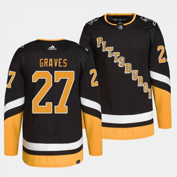 Ryan Graves Pittsburgh Penguins Alternate Black #27 Authentic Pro Primegreen Jersey Men's