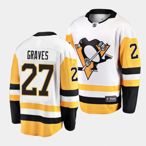 Pittsburgh Penguins Ryan Graves Away White Breakaw...