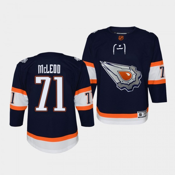 Ryan McLeod Edmonton Oilers Youth Jersey 2022 Special Edition 2.0 Navy Replica Jersey