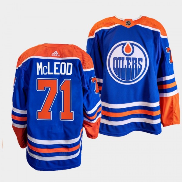 Ryan McLeod Oilers 2022-23 Primegreen Authentic Bl...