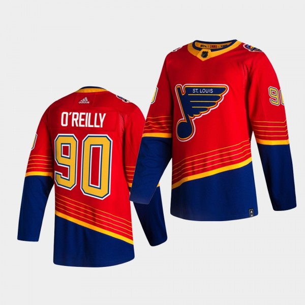 St. Louis Blues 2021 Reverse Retro Ryan O'reilly Red Special Edition Authentic Jersey
