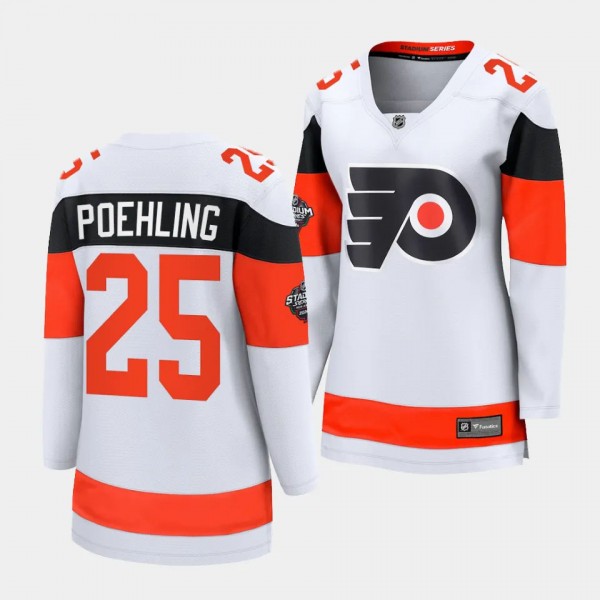 Ryan Poehling Philadelphia Flyers 2024 NHL Stadium Series Women Breakaway Player 25 Jersey