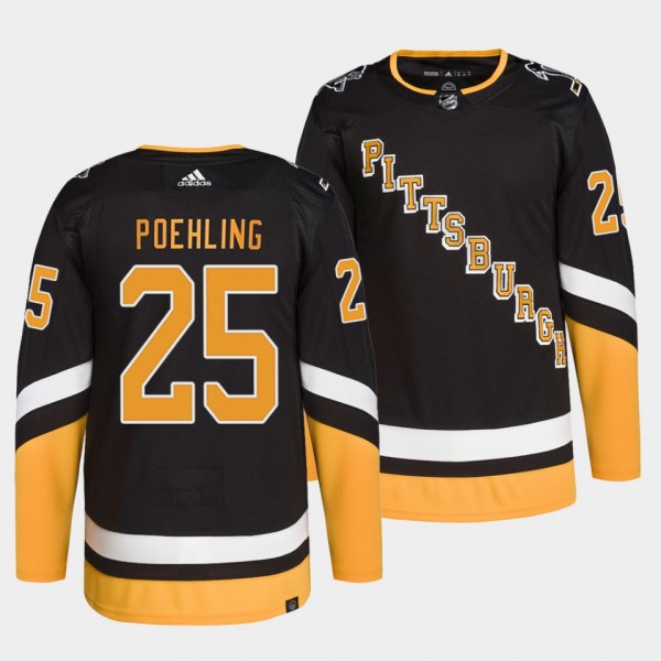 Pittsburgh Penguins Primegreen Authentic Ryan Poehling #25 Black Jersey Alternate