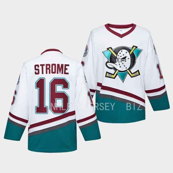 Ryan Strome Anaheim Ducks #16 Mighty Ducks White J...