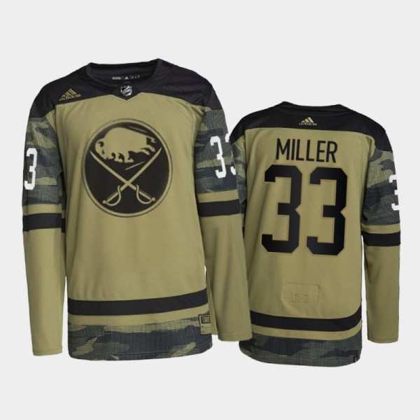 Colin Miller Buffalo Sabres 2022 Military Appreciation Night Jersey Camo #33 Primegreen Authentic