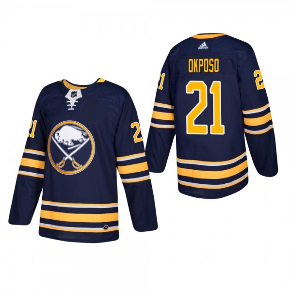 Men's Buffalo Sabres Kyle Okposo #21 Home Navy Authentic Player Cheap Jersey