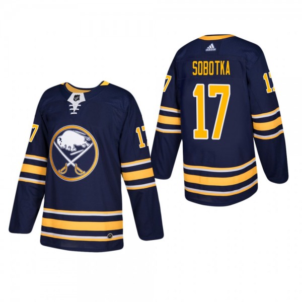 Men's Buffalo Sabres Vladimir Sobotka #17 Home Navy Authentic Player Cheap Jersey