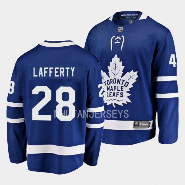 Toronto Maple Leafs Sam Lafferty Home Blue Breakaway Player Jersey Men's