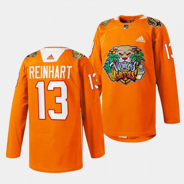 2024 Vamos Gatos Sam Reinhart Florida Panthers Orange #13 Specialty Jersey