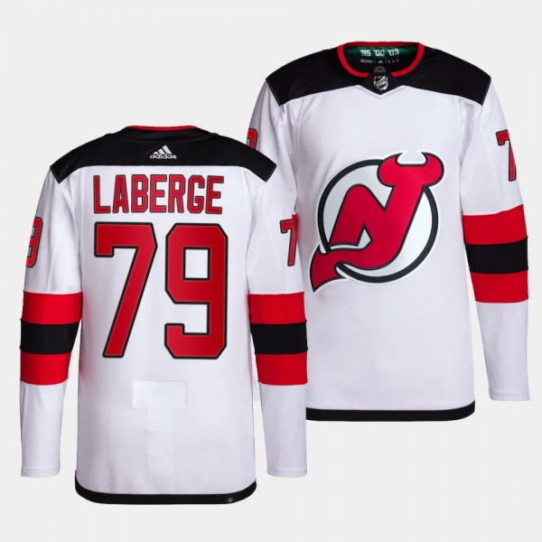 Samuel Laberge New Jersey Devils Away White #79 Au...