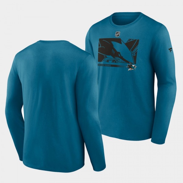 San Jose Sharks T-Shirt Authentic Pro Core Collect...
