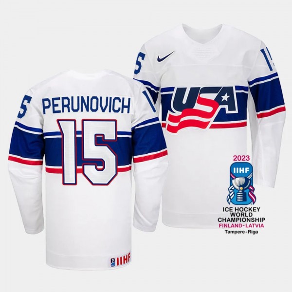 USA 2023 IIHF World Championship Scott Perunovich ...
