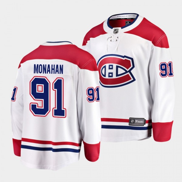 Sean Monahan Montreal Canadiens Away White Breakaw...