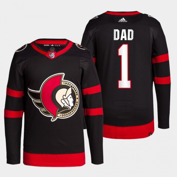 Top Dad Ottawa Senators Black Jersey 2022 Fathers ...