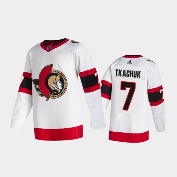 Ottawa Senators Brady Tkachuk #7 Away White 2020-2...