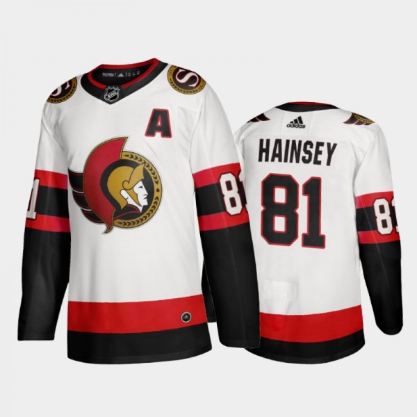Ottawa Senators Ron Hainsey #81 Away White 2020-21...