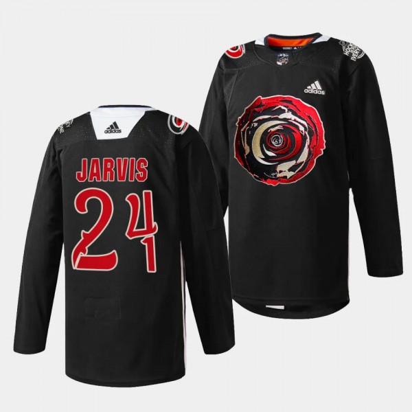 Carolina Hurricanes 2024 Black Excellence Seth Jarvis #24 Black Jersey Limited Edition