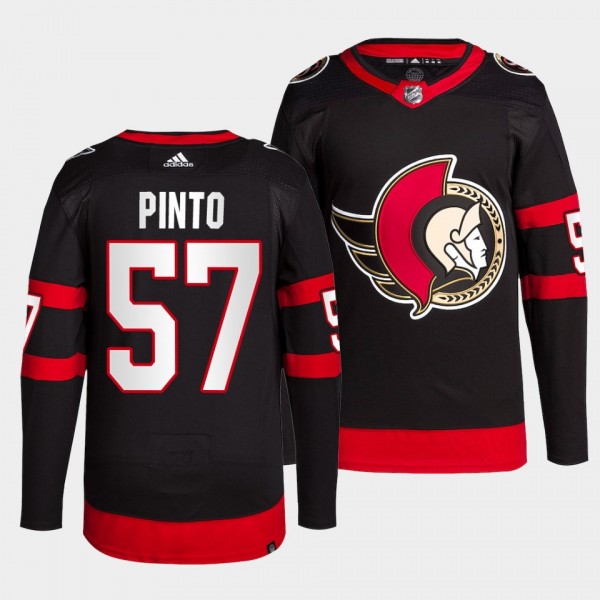Ottawa Senators Primegreen Authentic Shane Pinto #57 Black Jersey Home