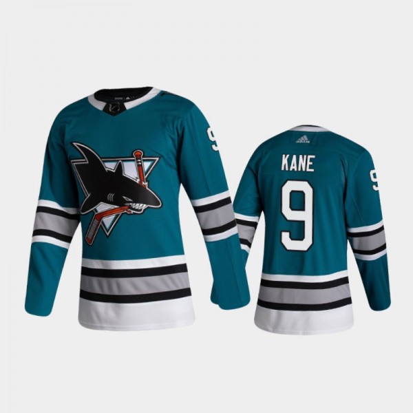 San Jose Sharks Evander Kane #9 Heritage Teal 2020-21 30th Anniversary Authentic Jersey