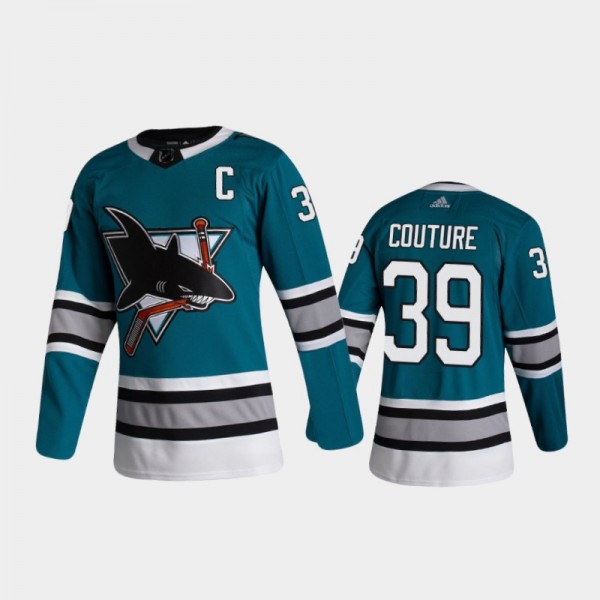 San Jose Sharks Logan Couture #39 Heritage Teal 2020-21 30th Anniversary Authentic Jersey