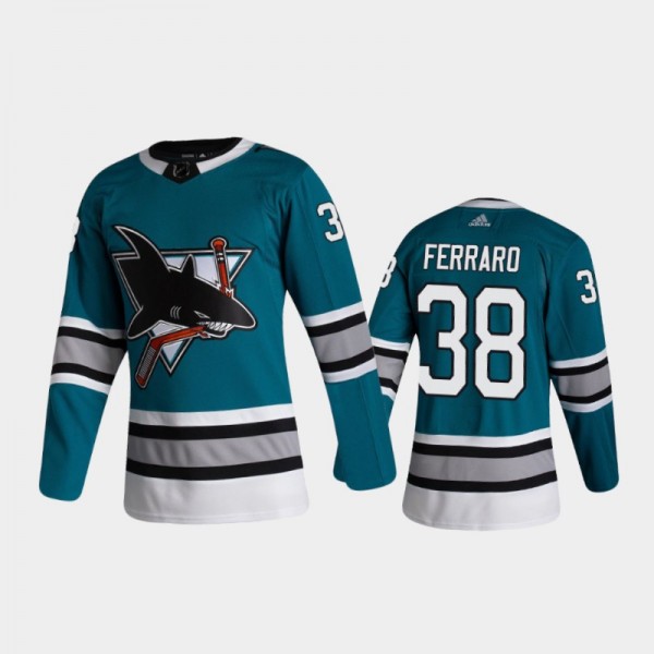 San Jose Sharks Mario Ferraro #38 Heritage Teal 20...