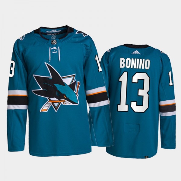 2021-22 San Jose Sharks Nick Bonino Home Jersey Te...
