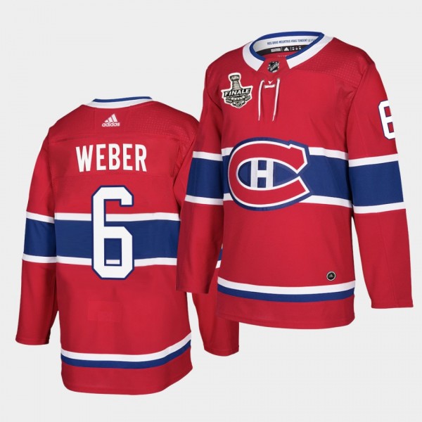 Shea Weber #6 Canadiens 2021 de la Coupe Stanley Finale Red French-Language Patch Jersey