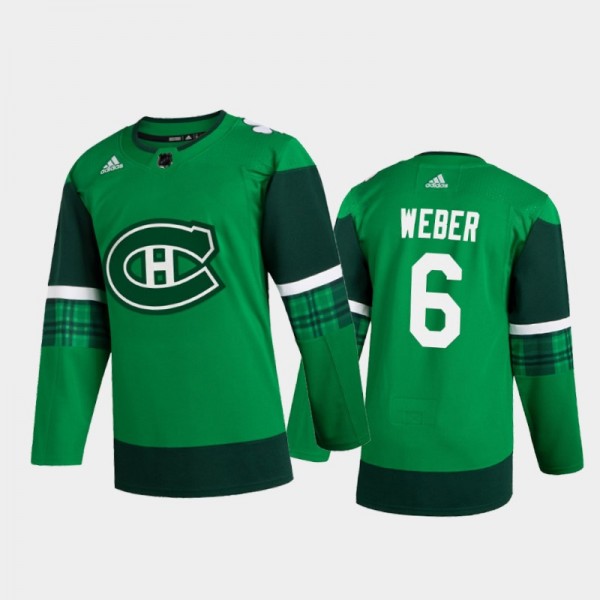 Montreal Canadiens Shea Weber #6 2020 St. Patrick'...