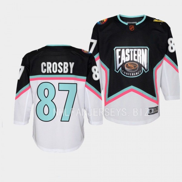 Pittsburgh Penguins #87 Sidney Crosby 2023 NHL All-Star Eastern Conference Premier Black Youth Jersey
