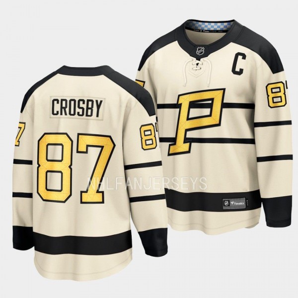 Pittsburgh Penguins Sidney Crosby 2023 Winter Classic Cream Player Jersey Men's