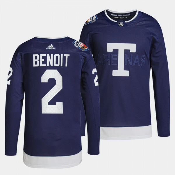 Simon Benoit Toronto Maple Leafs Heritage Classic Navy #2 Primegreen Authentic Pro Jersey Men's