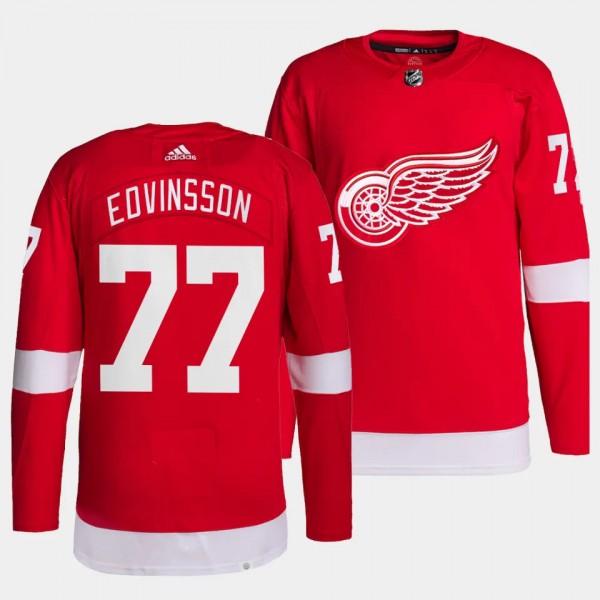 Simon Edvinsson Detroit Red Wings Home Red #77 Aut...