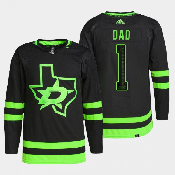 Top Dad Dallas Stars Black Jersey 2022 Fathers Day...