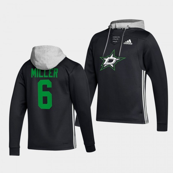 Colin Miller #6 Dallas Stars Black Skate Lace-up Hoodie