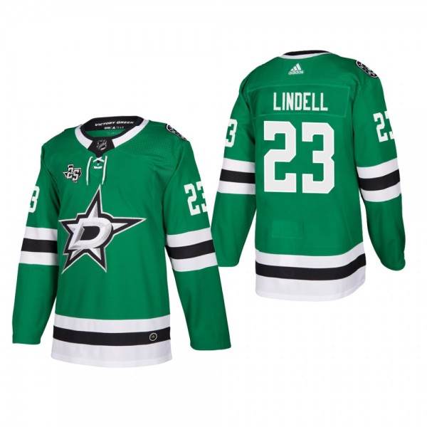 Men's Dallas Stars Esa Lindell #23 Home Green Auth...